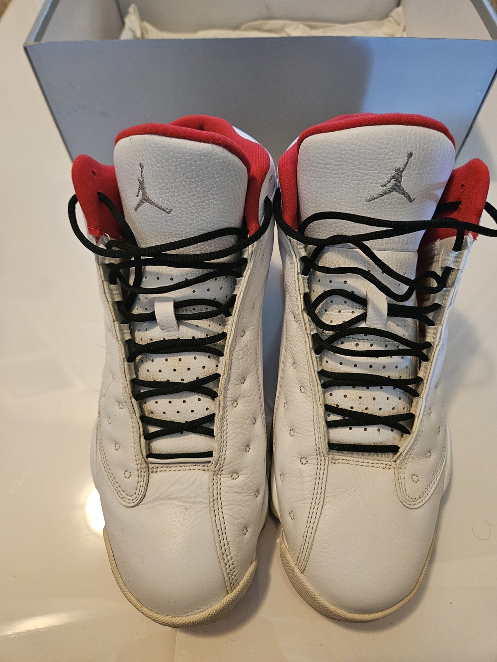 Jordan White, Red & Black Retro Basketball Sneakers
